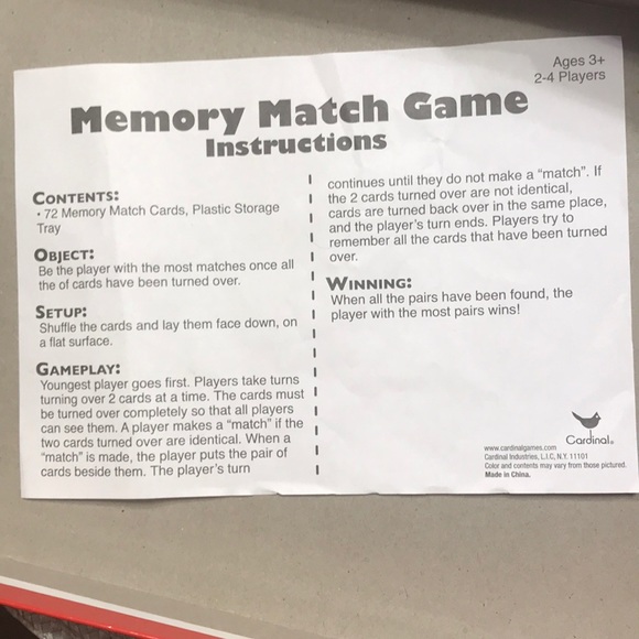 ⚫️ 5/$25AVENGERS MEMORY MATCHING GAME 72 cards - Picture 3 of 4